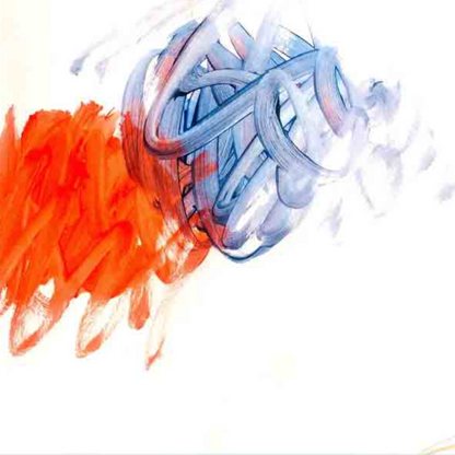 Feine Farbfelder und viel Weiß, stille abstrakte Malerei in Museumsqualität, Unikat von Gregor Stehle