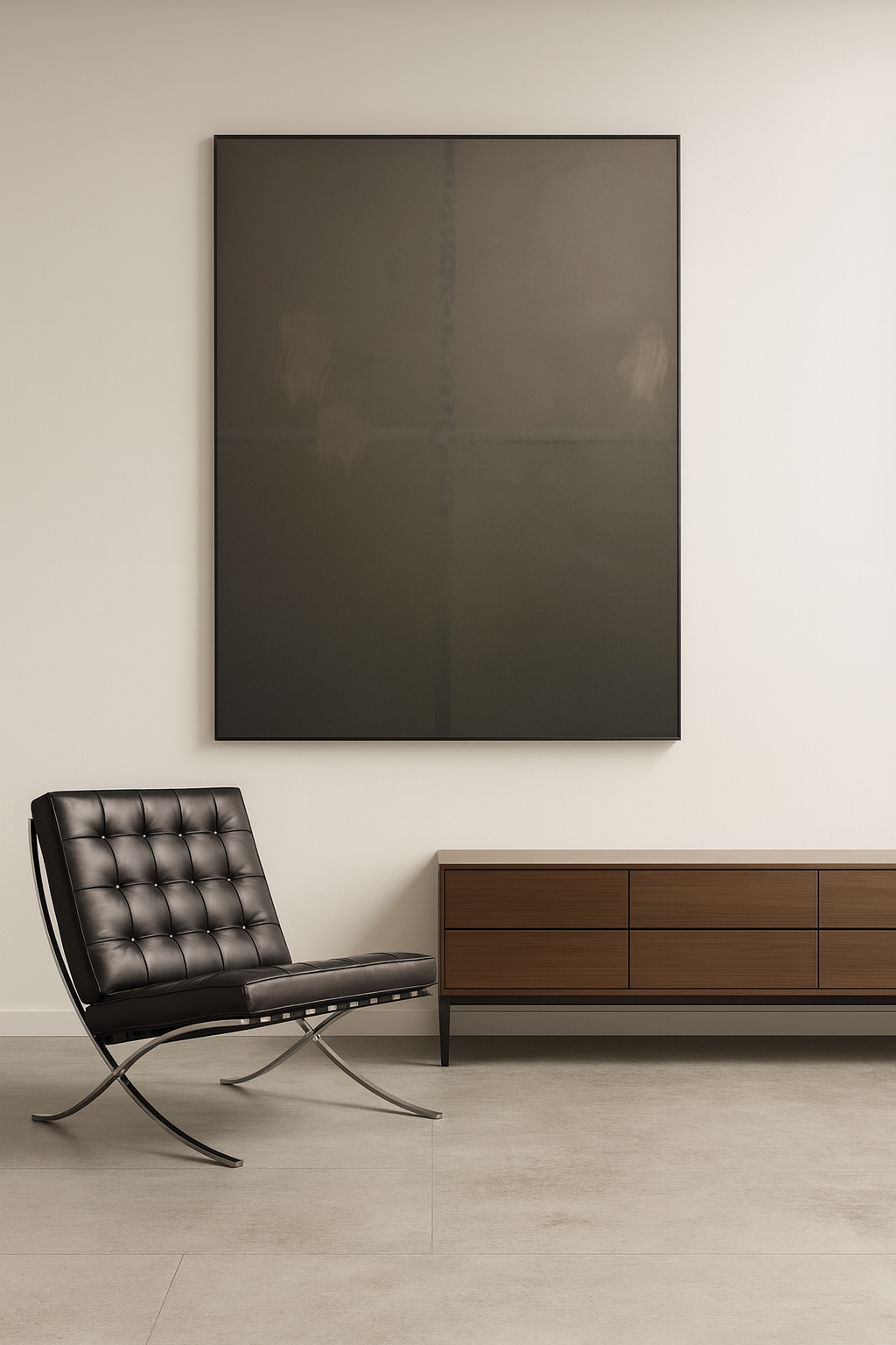 Großformatiges abstraktes Bild, minimalistische Raumgestaltung, Kunst von Gregor Stehle