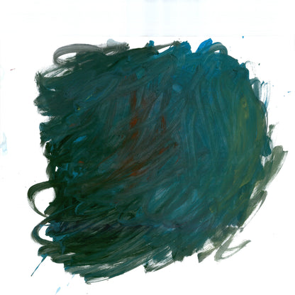 Abstrakte Malerei von Gregor Stehle, ruhige Farbfelder auf weißem Grund, viel Raum und stille Präsenz, moderne Kunst“