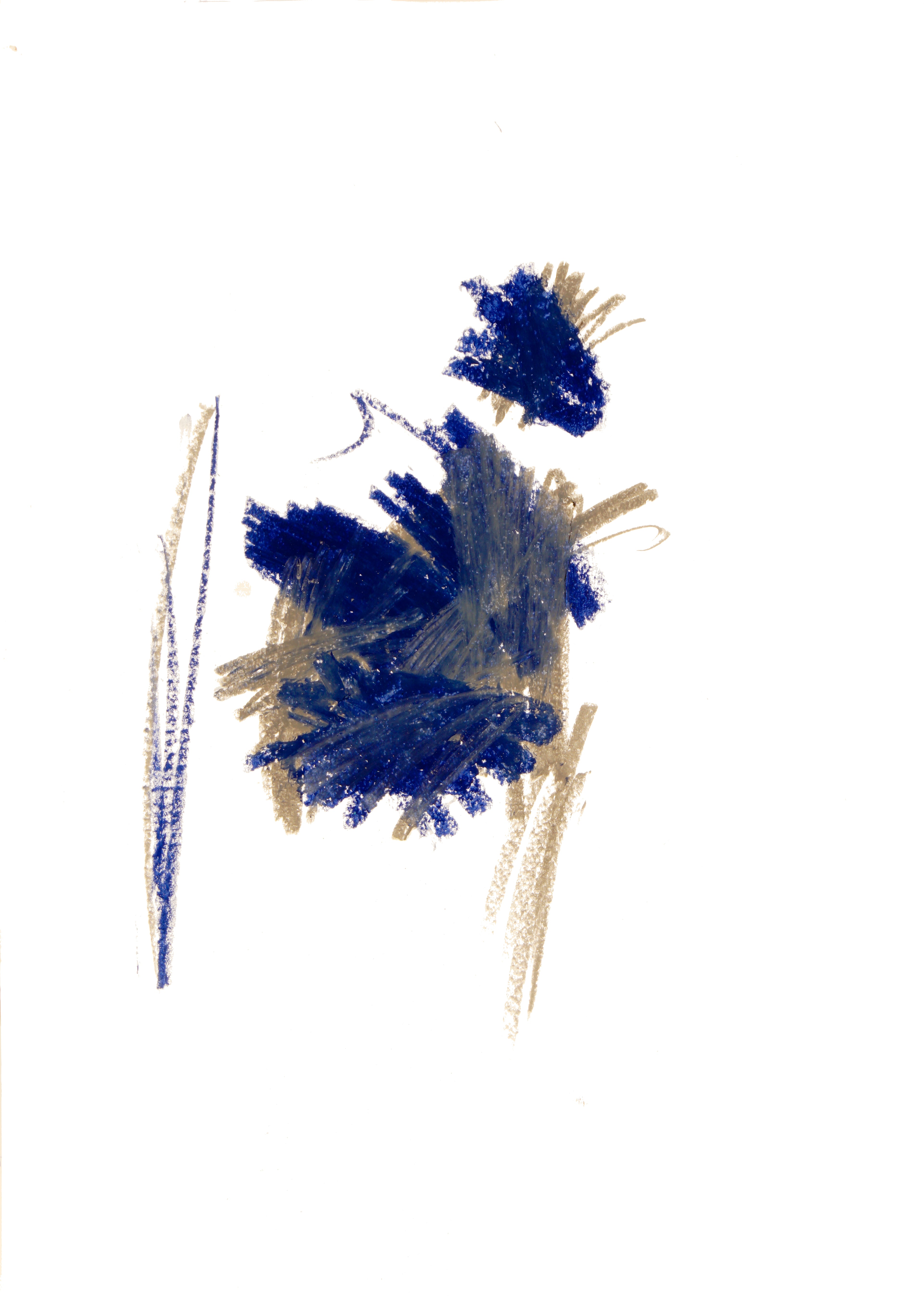 Abstrakte_Zeichnung_von_Gregor_Stehle_mit_blauen_und_ockerfarbenen_Fl_chen_auf_wei_em_Grund.