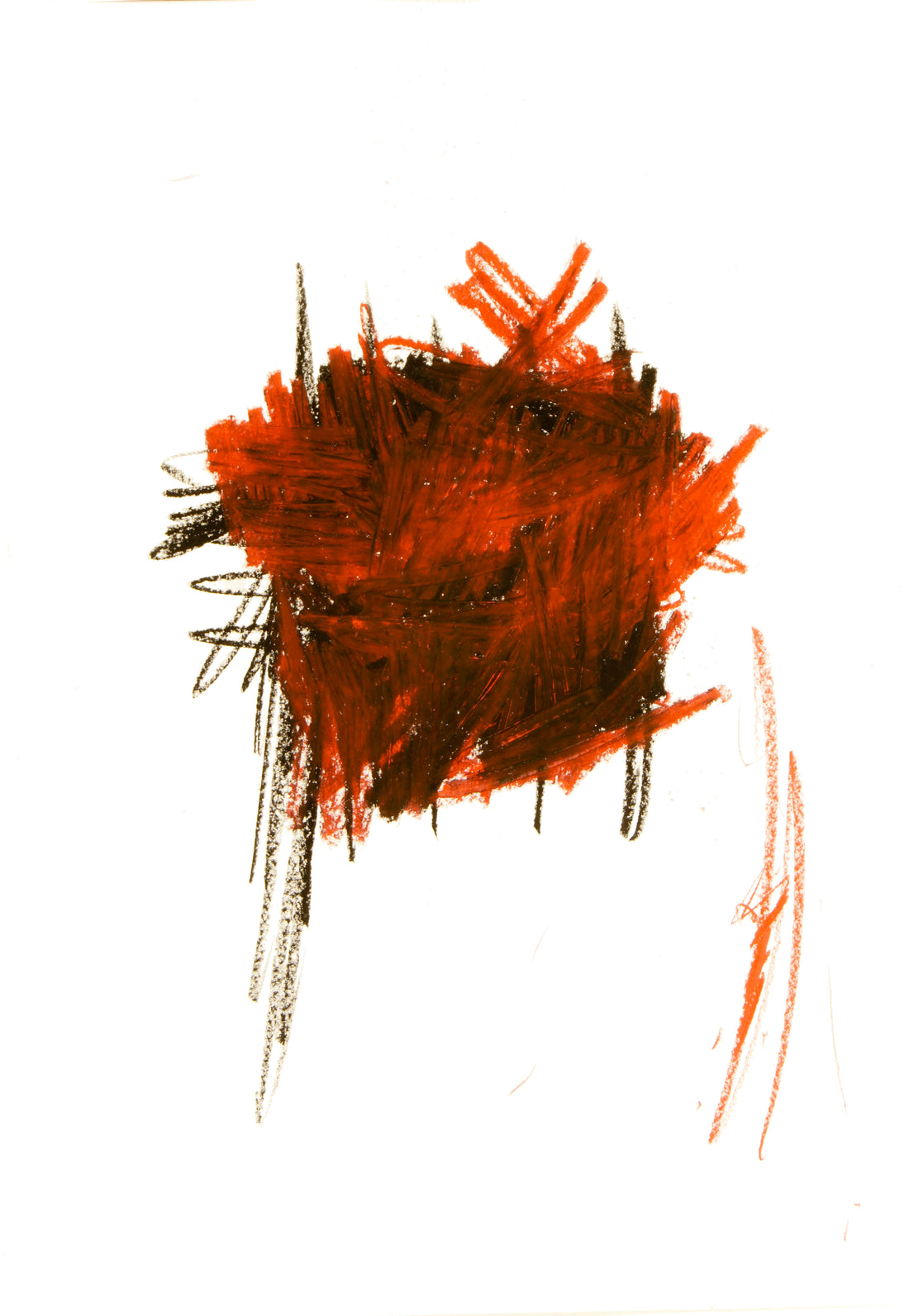 Abstraktes Originalkunstwerk von Gregor Stehle, zeitgenössische Malerei, reduzierte Setzungen, ruhige Farbspannung, auf weißem Grund.